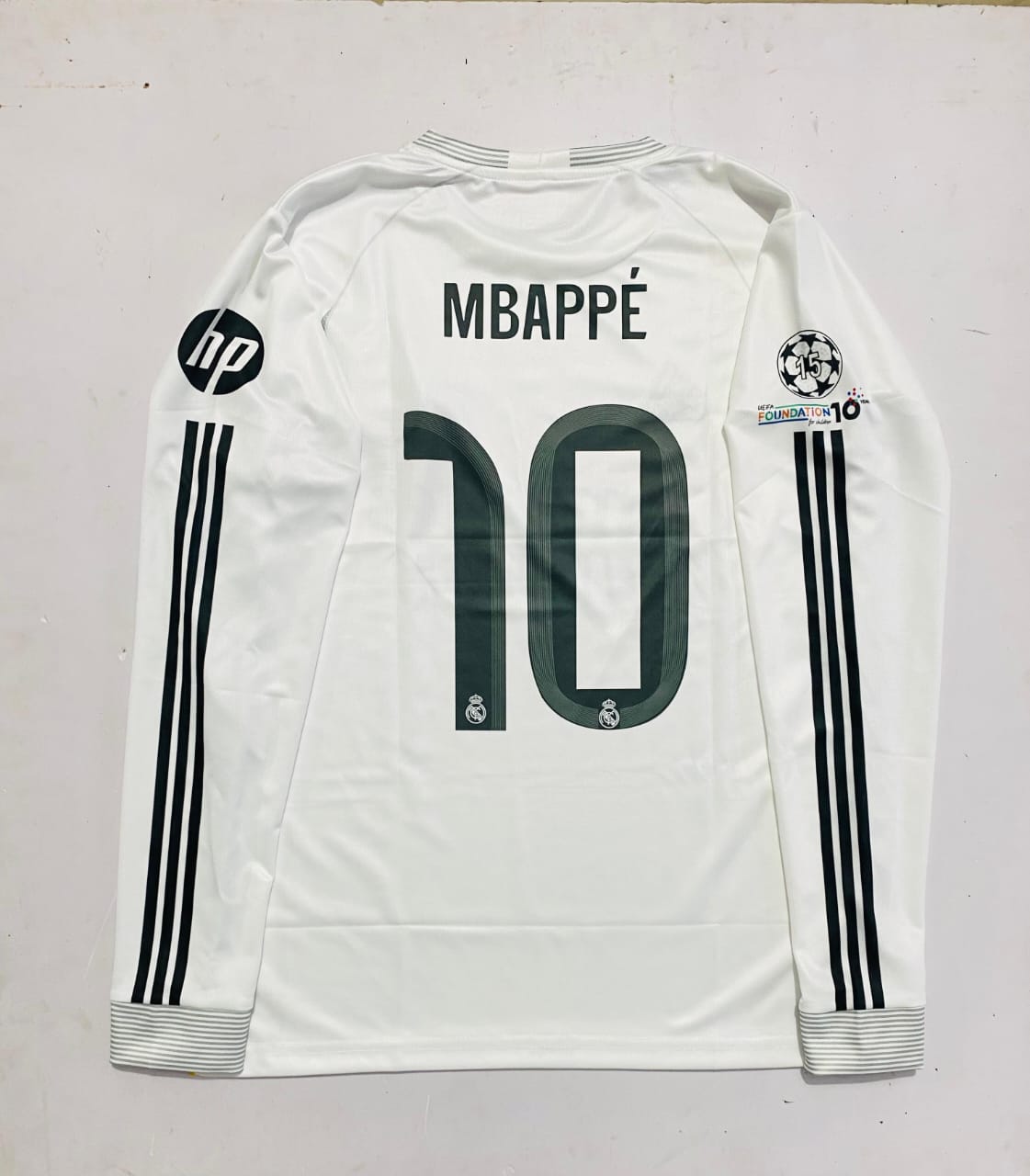 REAL MADRID 2025 - 2026 HOME JERSEY FULL SLEEVE EMBROIDERY MBAPPE