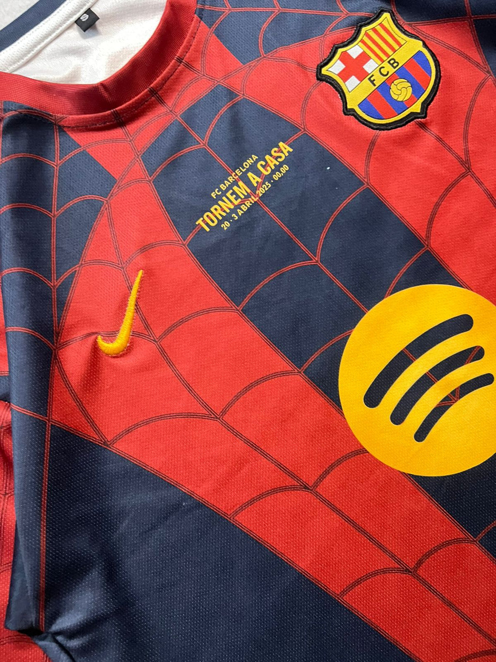 FC BARCELONA x SPIDER MAN SPECIAL EDITION FIVE SLEEVE EMBROIDERY JERSEY