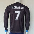 REAL MADRID 2017 - 2018 AWAY JERSEY FULL SLEEVE EMBROIDERY RONALDO