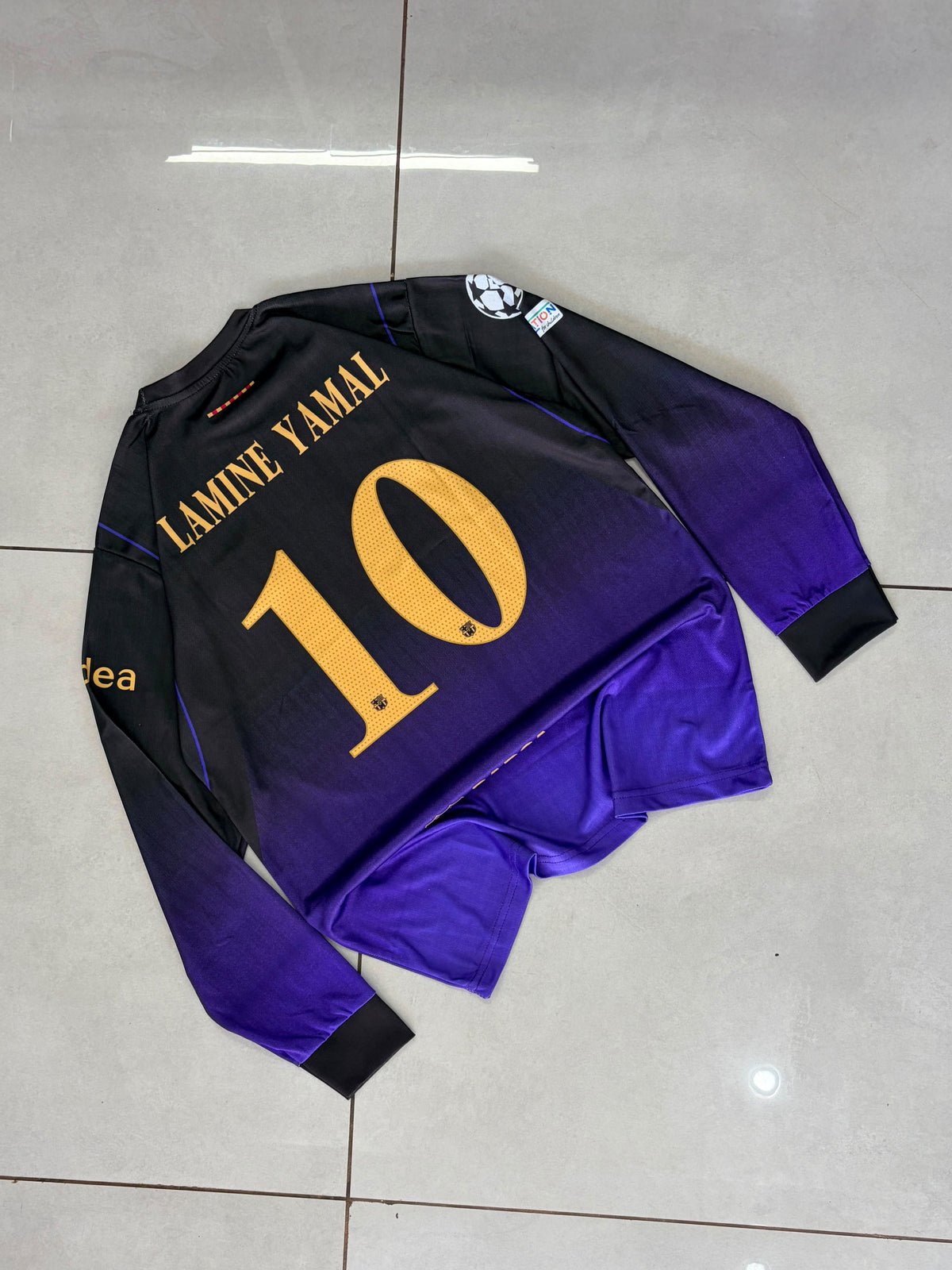 FC BARCELONA 2026 - 2027 FULL SLEEVE AWAY JERSEY EMBROIDERY LAMINE YAMAL