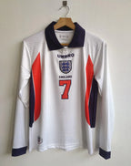 ENGLAND 1998 FULL SLEEVE HOME JERSEY EMBROIDERY BECKHAM
