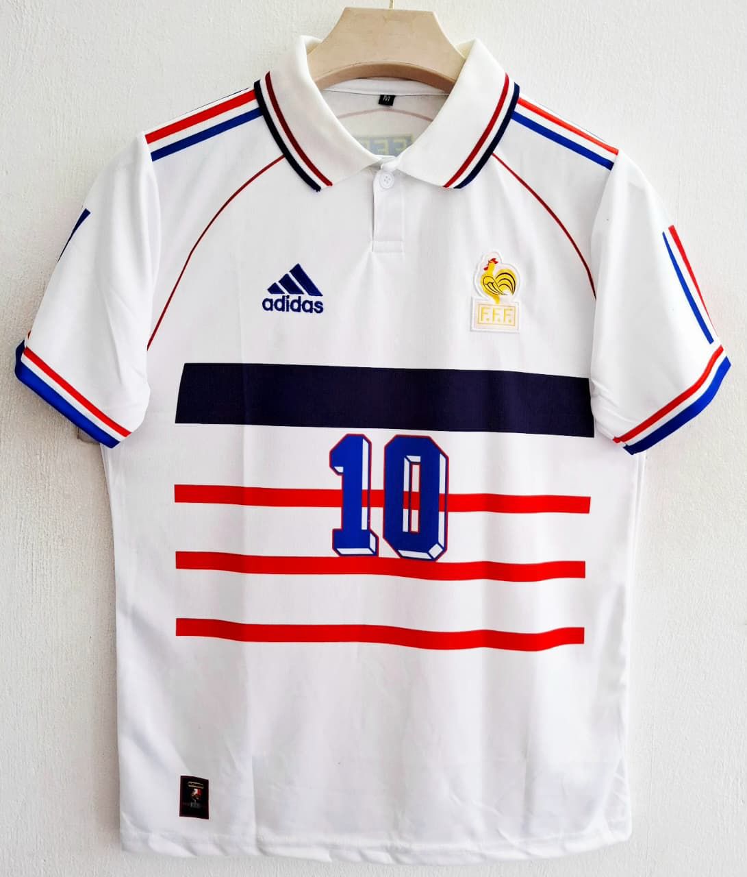 France 1998 Away Jersey Collar Embroidery - Zidane – Offside Club