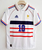 France 1998 Away Jersey Collar Embroidery - Zidane