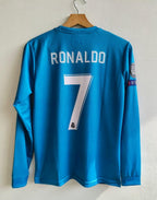 REAL MADRID 2017 - 2018 FULL SLEEVE EMBROIDERY THIRD JERSEY RONALDO