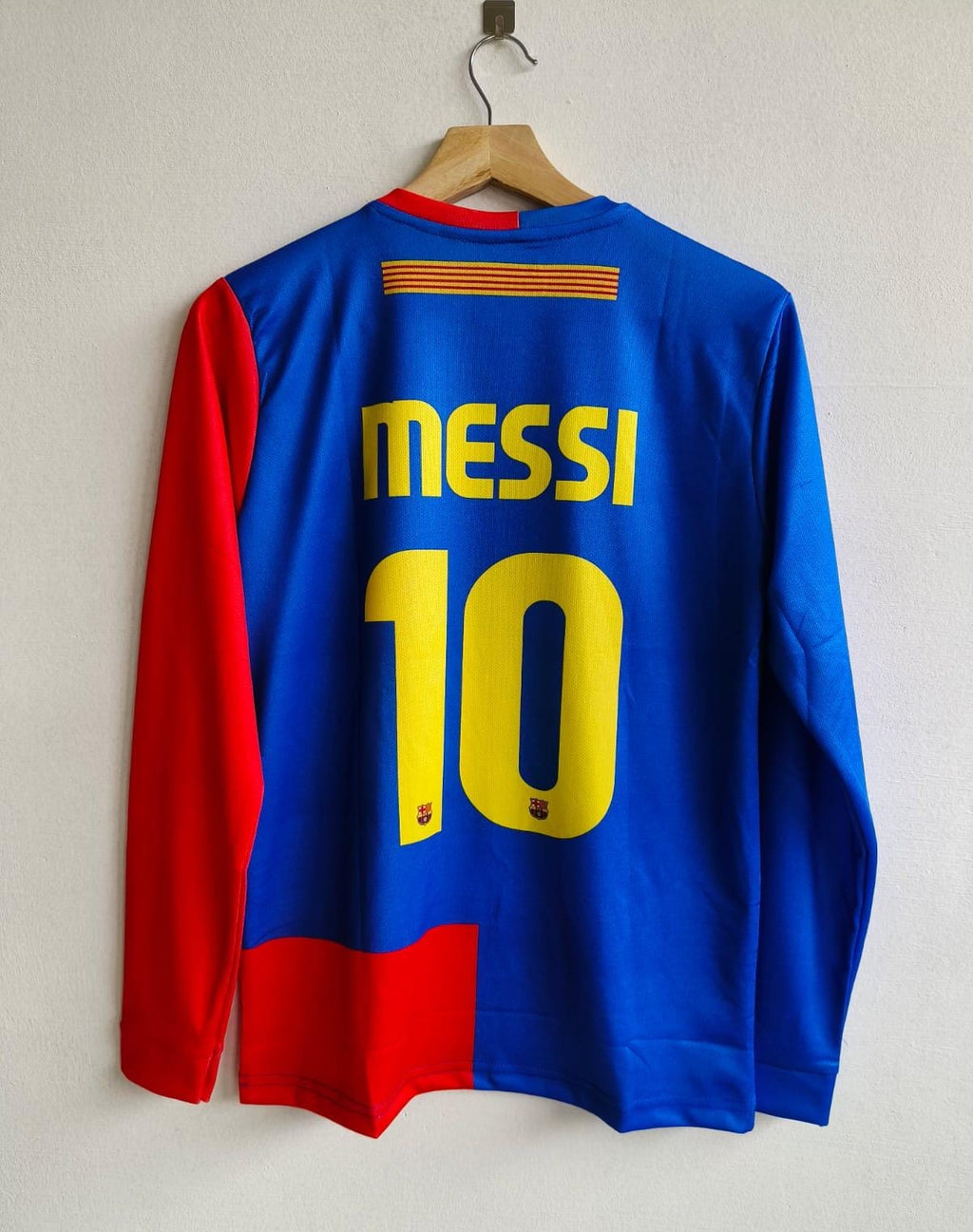 FC BARCELONA 2008 - 2009 FULL SLEEVE EMBROIDERY HOME JERSEY MESSI