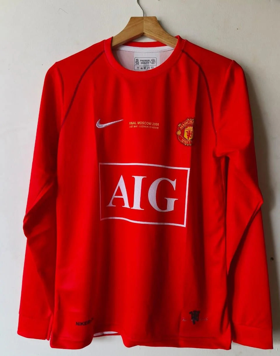 MANCHESTER UNITED 2007 - 2008 FULL SLEEVE HOME JERSEY RONALDO