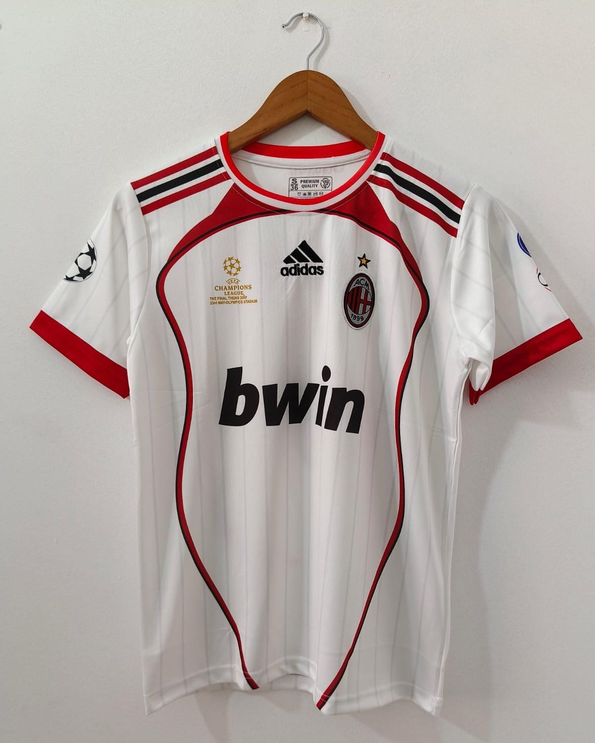 AC MILAN 2006 - 2007 AWAY JERSEY EMBROIDERY MALDINI – Offside Club