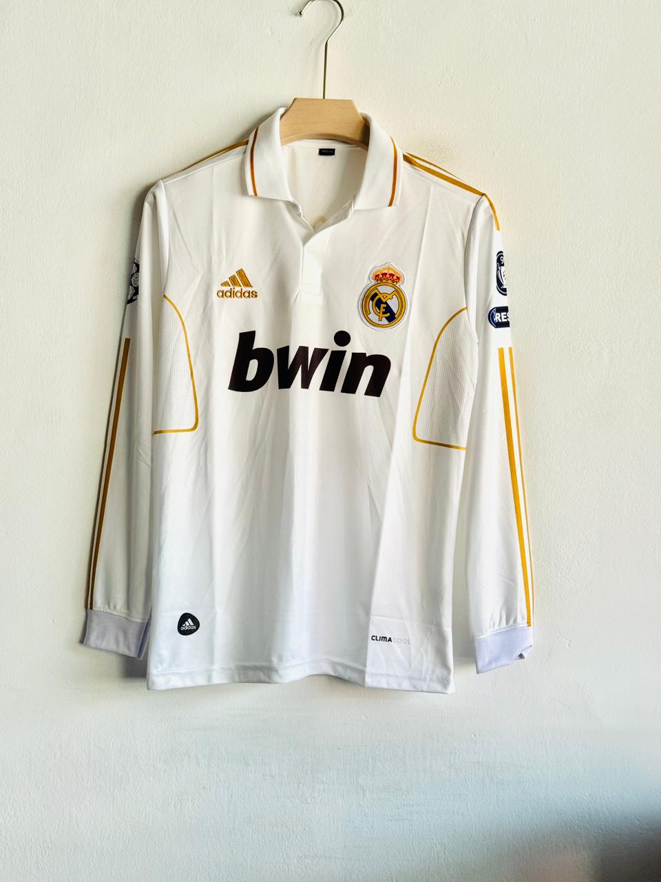 REAL MADRID 2011 - 2022 COLLAR FULL SLEEVE EMBROIDERY HOME JERSEY RONALDO