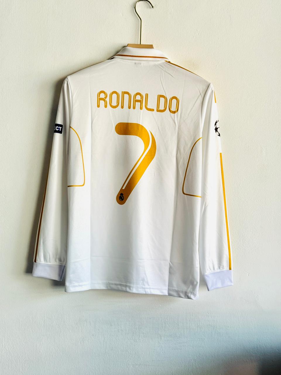 REAL MADRID 2011 - 2022 COLLAR FULL SLEEVE EMBROIDERY HOME JERSEY