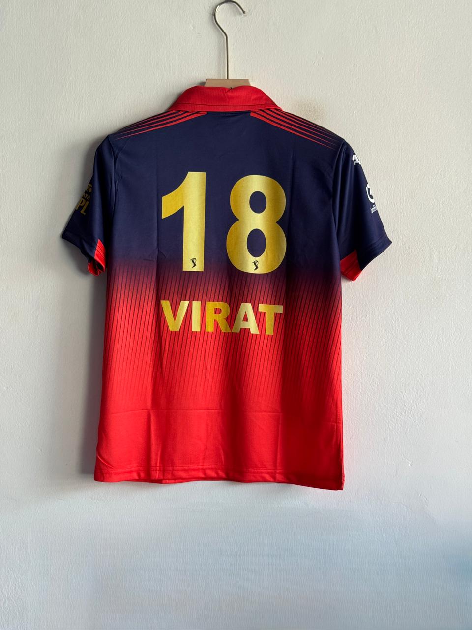 RCB 2026 ZIP COLLAR EMBROIDERY VIRAT KOHLI