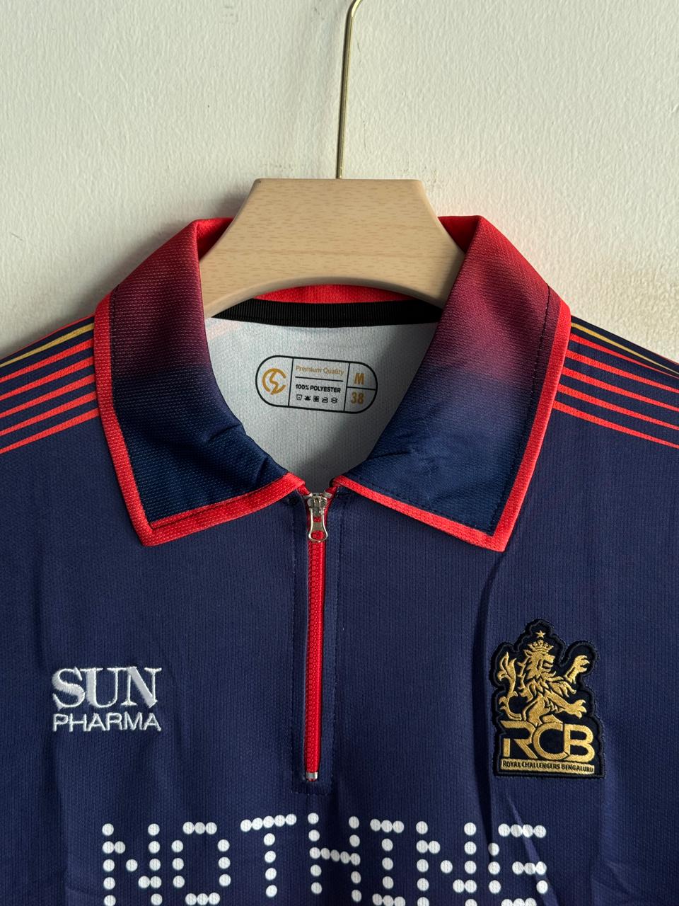 RCB 2026 ZIP COLLAR EMBROIDERY VIRAT KOHLI