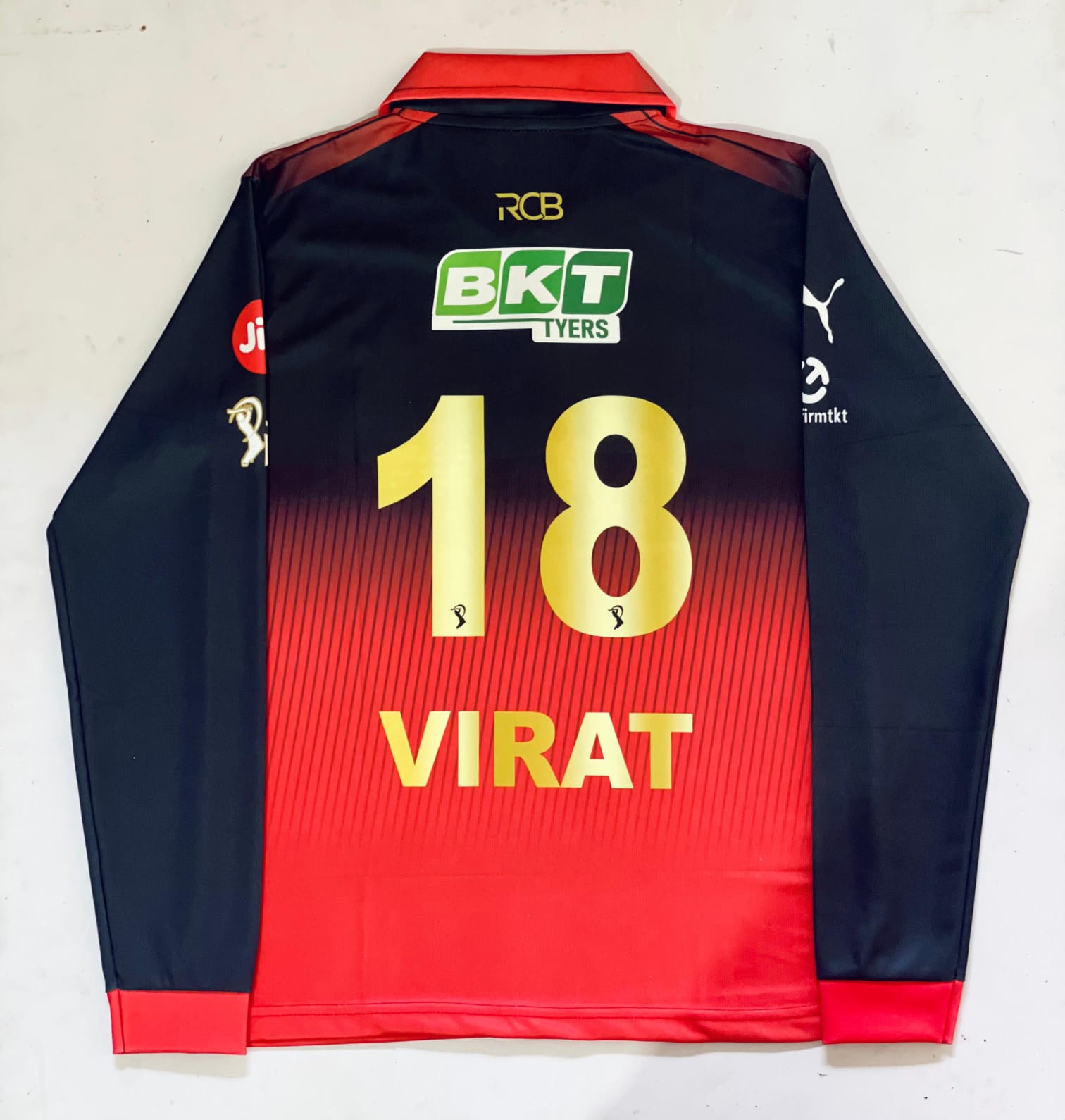 RCB 2026 COLLAR FULL SLEEVE EMBROIDERY VIRAT KOHLI