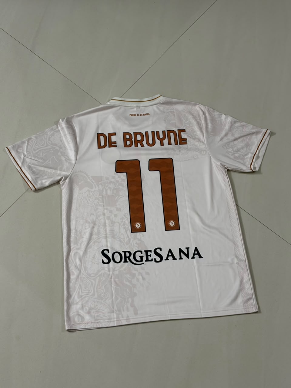 SSC NAPOLI 2025 - 2026 AWAY JERSEY SIGNATURE PREMIUM EMBROIDERY DE BRUYNE