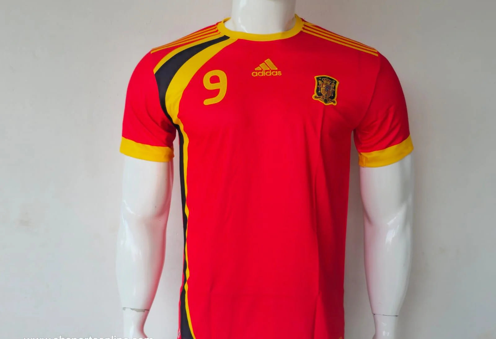 SPAIN 2009 HOME JERSEY EMBROIDERY TORRES