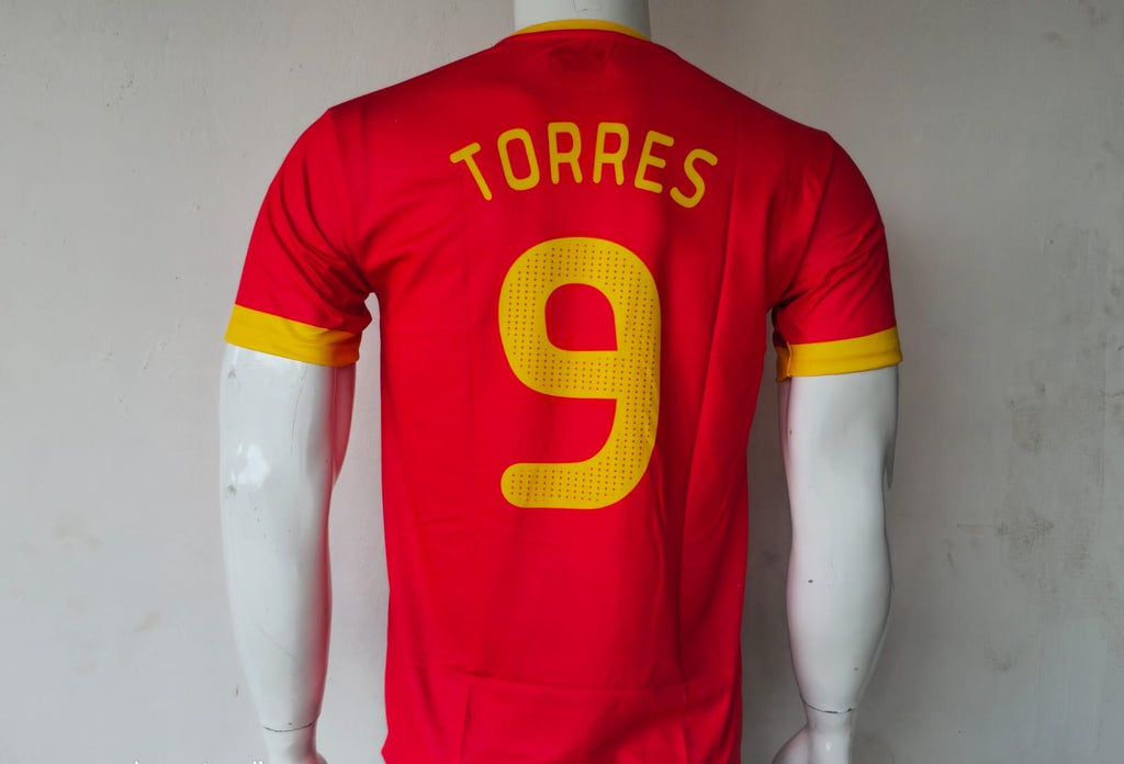 SPAIN 2009 HOME JERSEY EMBROIDERY TORRES