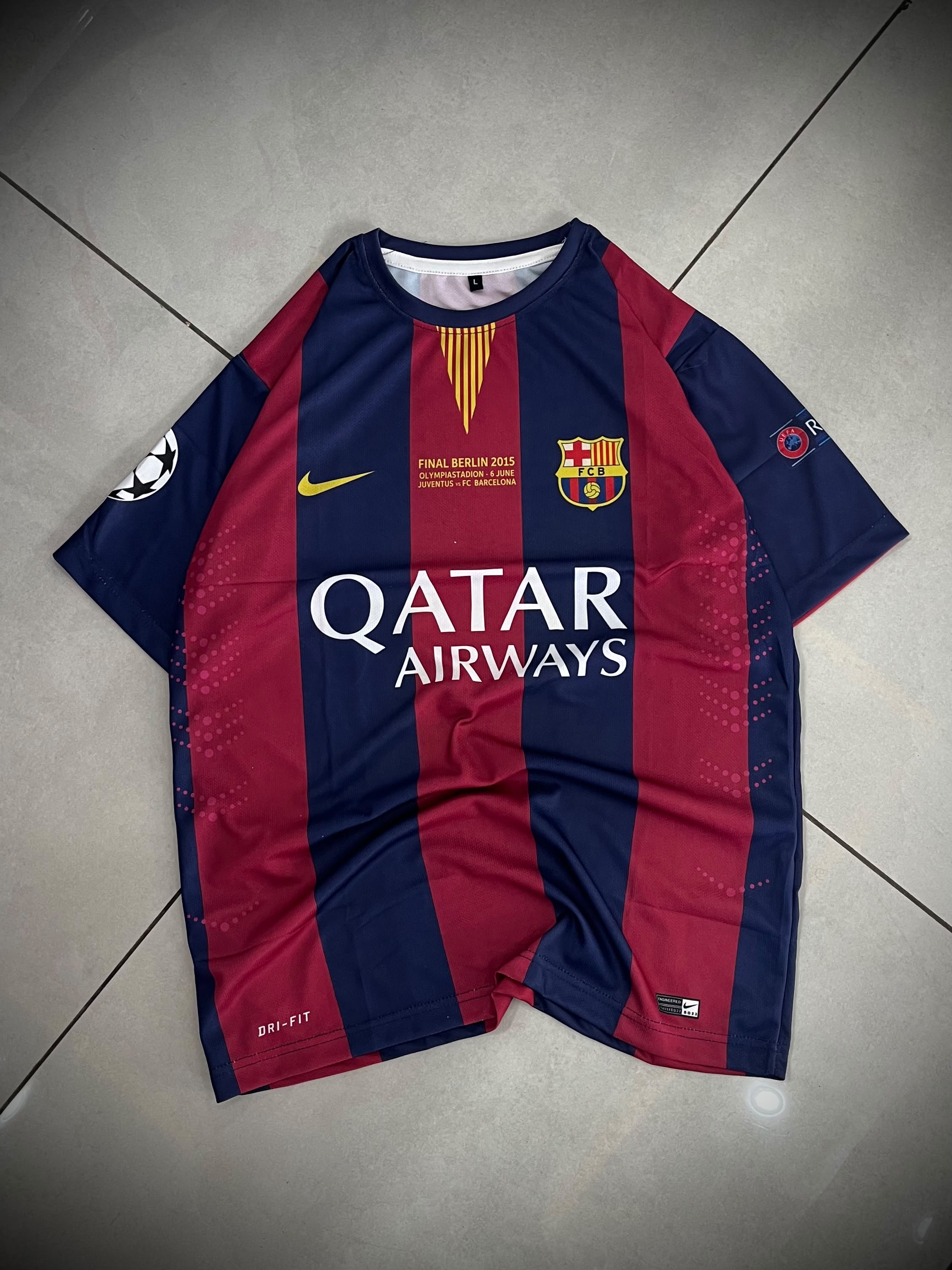 FC BARCELONA 2014 - 2015 HOME JERSEY PREMIUM NEYMAR