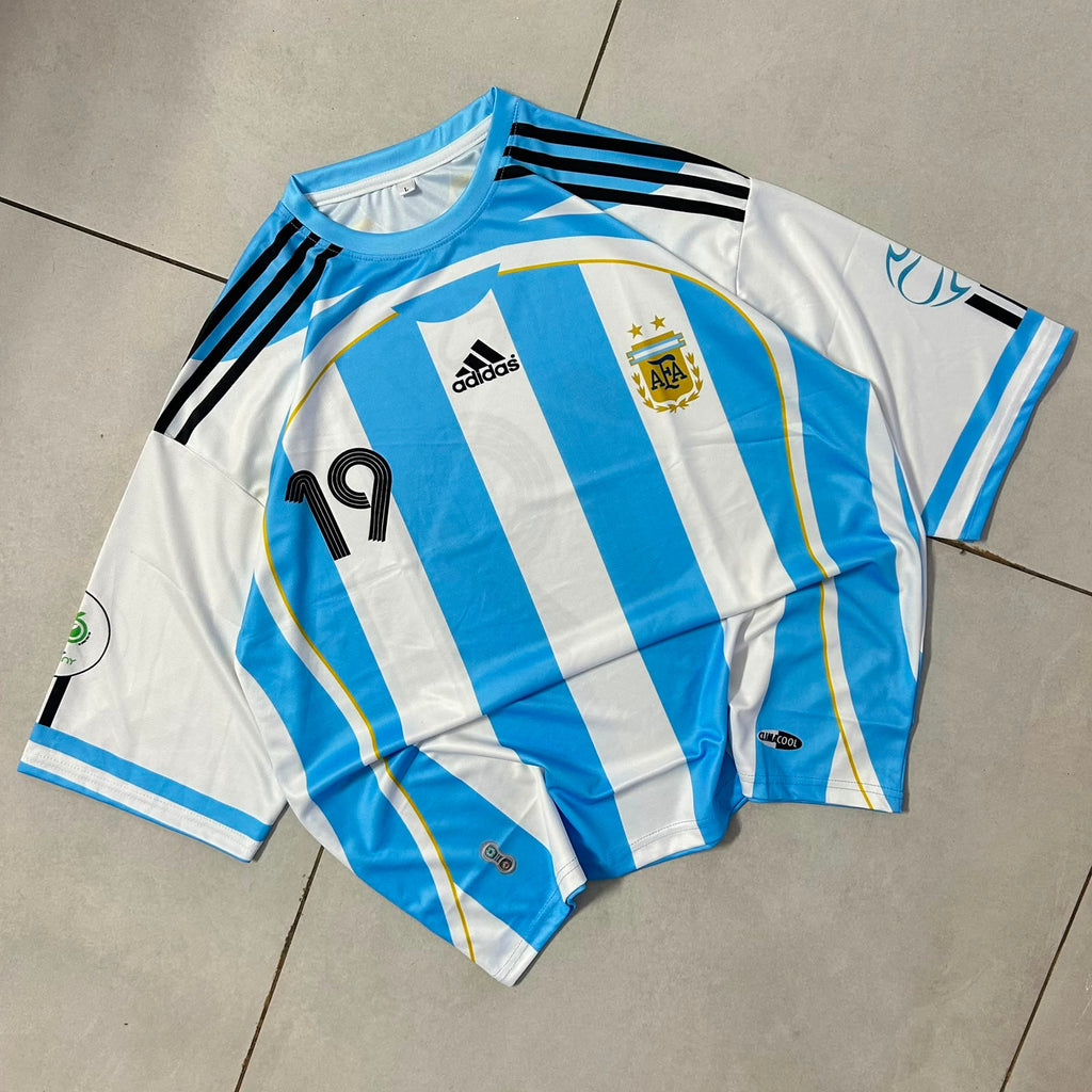 ARGENTINA 2006 RETRO FIVE SLEEVE HOME JERSEY MESSI