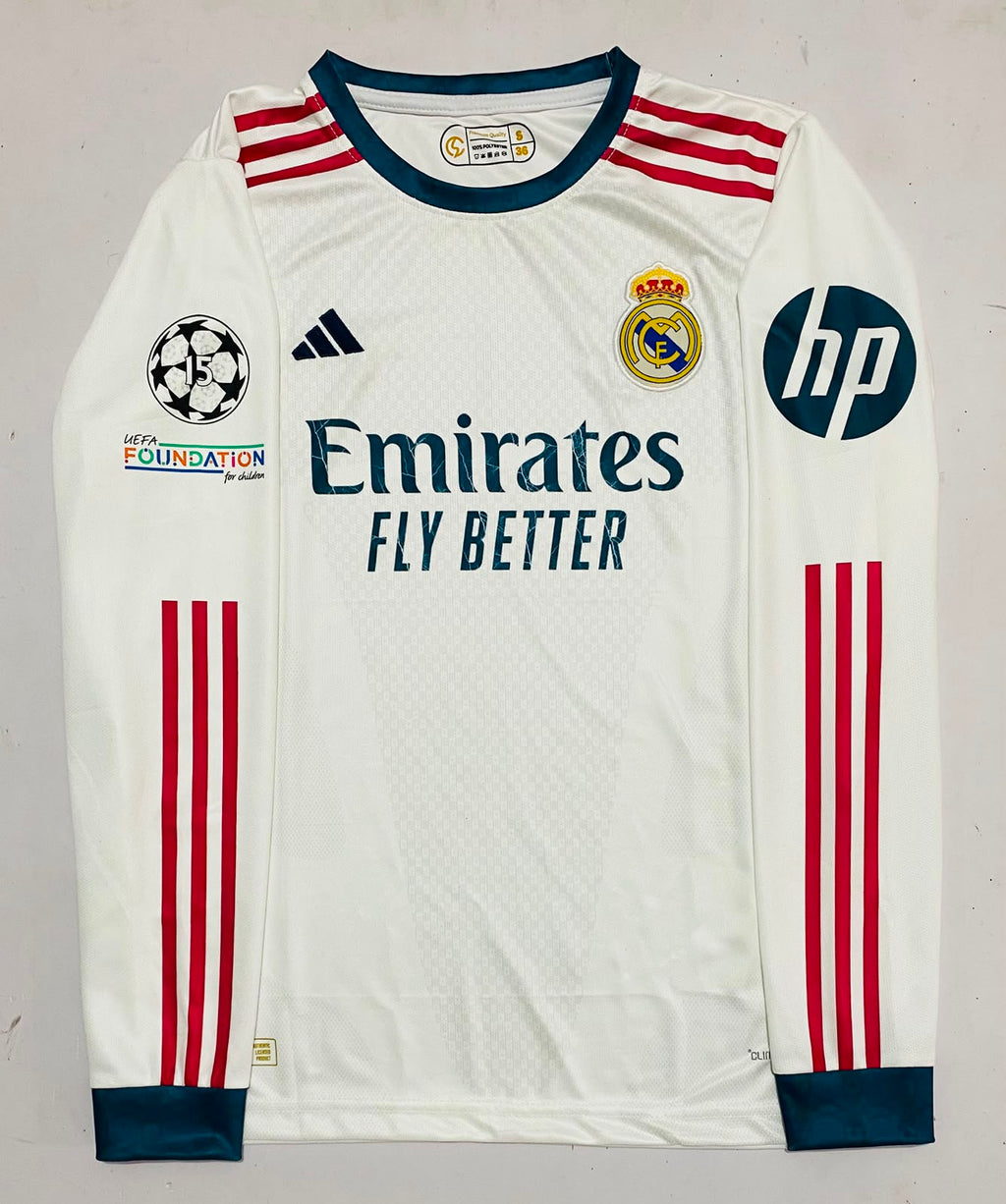 REAL MADRID 2026 - 2027 HOME JERSEY WITHOUT NAME  FULL SLEEVE EMBROIDERY