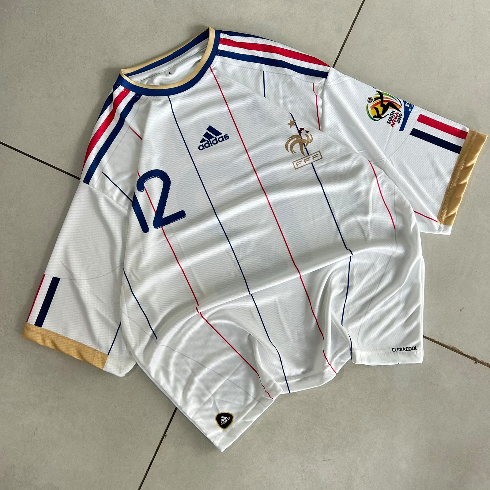 FRANCE 2010 RETRO AWAY JERSEY FIVE SLEEVE HENRY