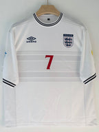 ENGLAND 1999 - 2001 FIVE SLEEVE HOME JERSEY BECKHAM